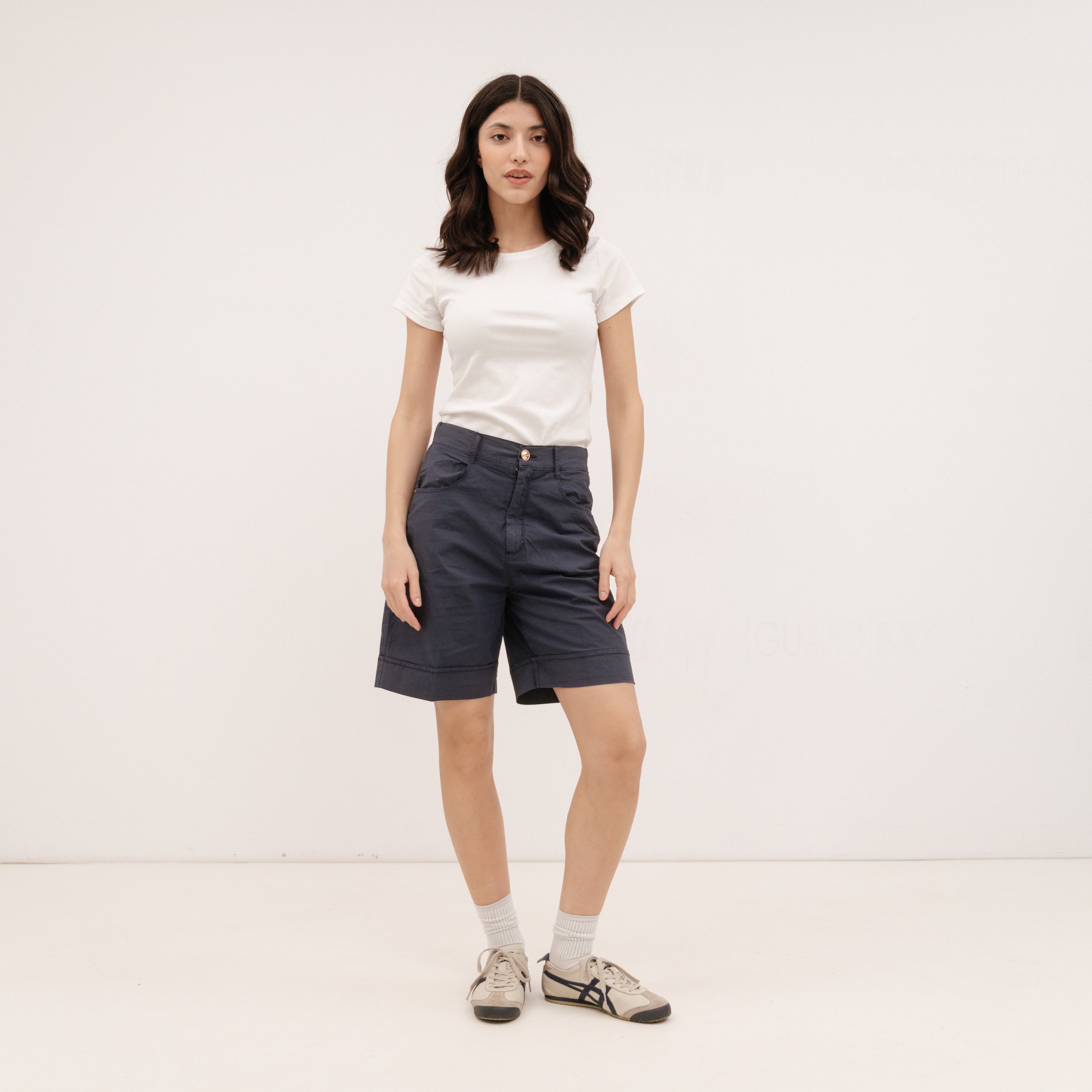 YESZEE Blue Cotton Shorts