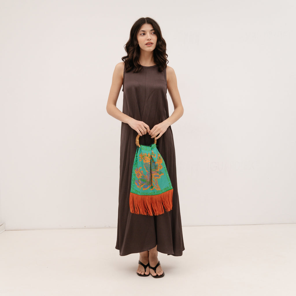 ELENI MALAMI Luxury HandBag with Bamboo Handles