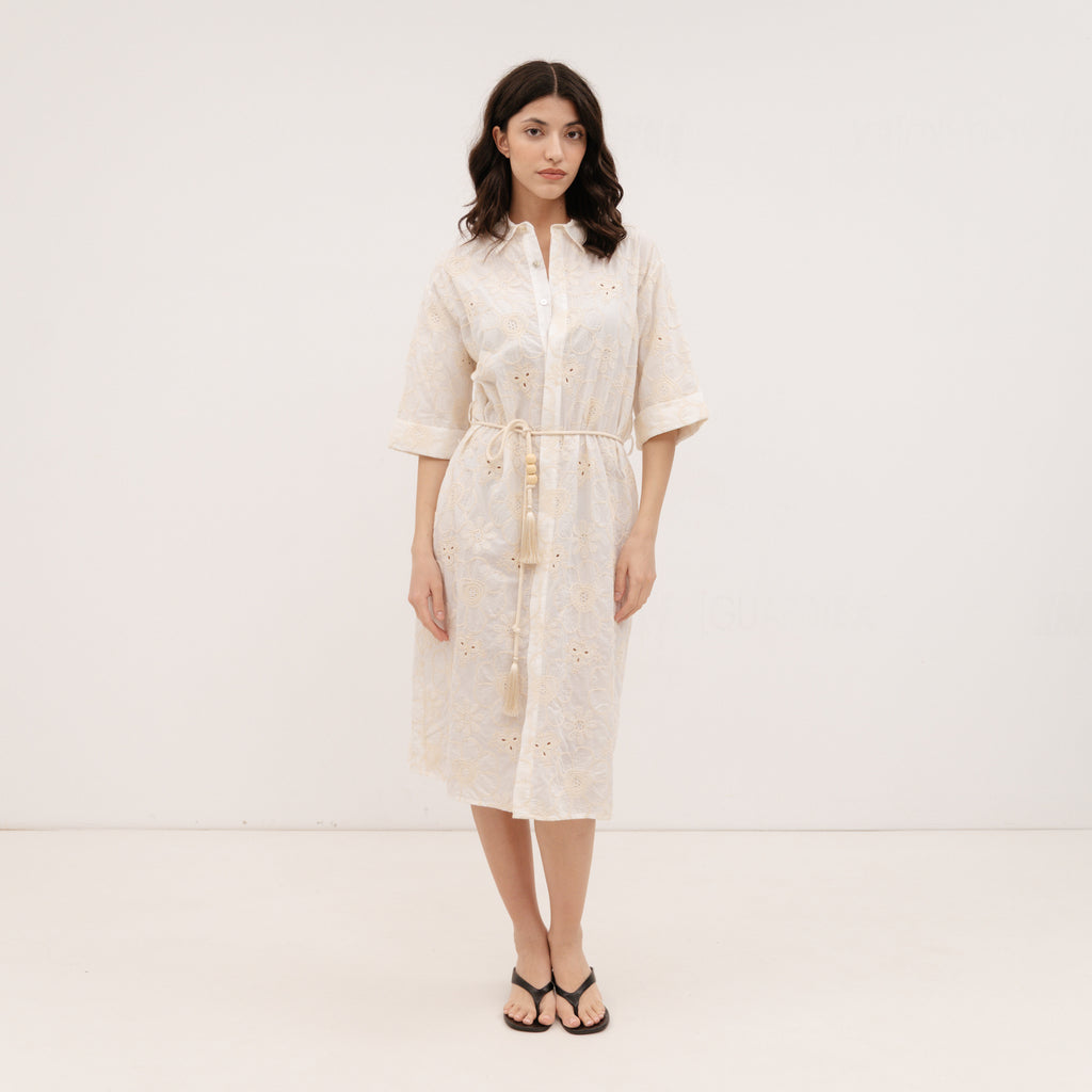 YESZEE White Kippur Dress