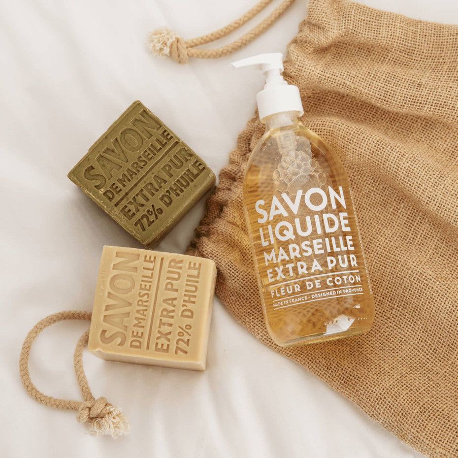 COMPAGNIE DE PROVENCE - Cotton Flower, Extra Pur Υγρό σαπούνι Μασσαλίας (495ml)
